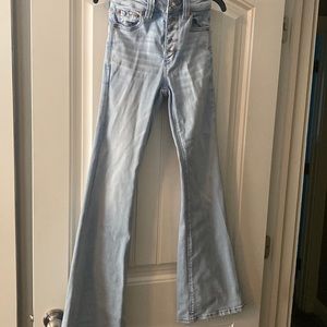 AE light wash flare jeans
